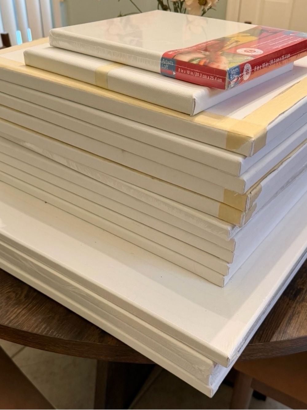 Blank White Stretched Canvas Panel - Multipack